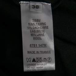 Balmain Black Wool Button Detail Long Sleeve Sweater M