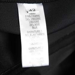 Pre Owned Balmain Black Cotton Double Breasted Halter Neck Short Dress L