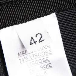 Pre Owned Balmain Black Cotton Double Breasted Halter Neck Short Dress L