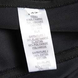 Pre Owned Balmain Black Cotton Double Breasted Halter Neck Short Dress L