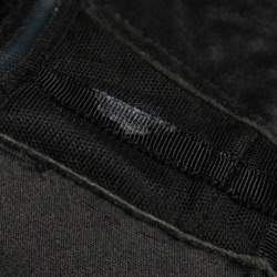 Pre Owned Balmain Black Cotton Double Breasted Halter Neck Short Dress L