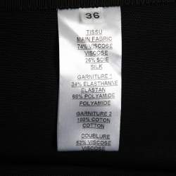 Pre Owned Balmain Black Cotton Double Breasted Halter Neck Short Dress S