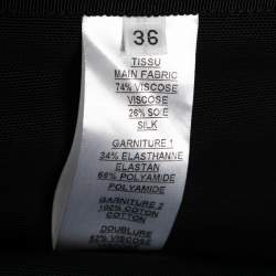 Pre Owned Balmain Black Cotton Double Breasted Halter Neck Short Dress S