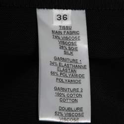 Pre Owned Balmain Black Cotton Double Breasted Halter Neck Short Dress S