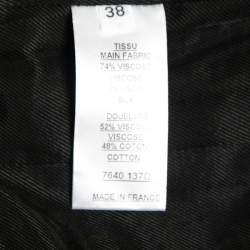 Pre Owned Balmain Black Knit Pocket Detail Zip Front Sleeveless Jacket M