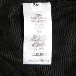 Pre Owned Balmain Black Knit Pocket Detail Zip Front Sleeveless Jacket M