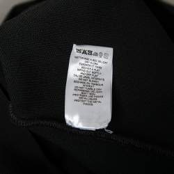 Pre Owned Balmain Black Stretch Knit Lace Up Detail Bodycon Dress S