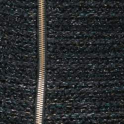 Pre Owned Balmain Black Tweed Chain Strap Mini Dress M