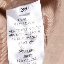 Pre Owned Balmain Beige Canvas Double Breasted Blazer M