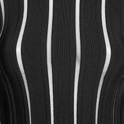 Pre Owned Balmain Black Ribbed Knit Crew Neck Long-Sleeve Top S