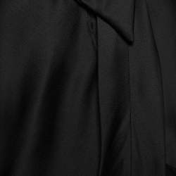 Pre Owned Balmain Black Silk Bow Detail Sleeveless Top M