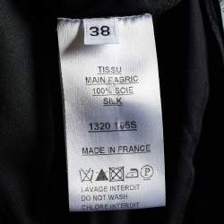 Pre Owned Balmain Black Silk Bow Detail Sleeveless Top M