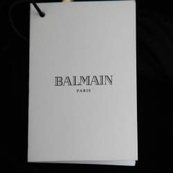 Pre Owned Balmain Black Velvet Long Sleeve Bodysuit L