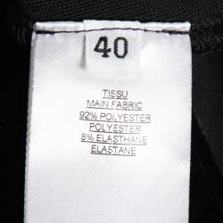 Pre Owned Balmain Black Velvet Long Sleeve Bodysuit L