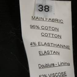 Pre Owned Balmain Blue Denim Side-Lace Detail Mini Skirt M