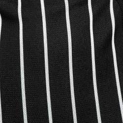 Balmain Black Striped Knit Long Open Cardigan M