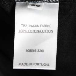 Pre Owned Balmain Black Cotton Logo Printed Sleeveless Top S