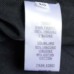 Pre Owned Balmain Black Textured Double Breasted Blazer M