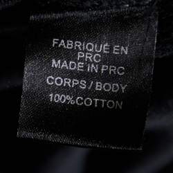 Pre Owned Balmain Black Tiger Printed Cotton Knit Hooded Sweat Jacket XS