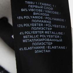 Balmain White/Black Monogram Lurex Knit Mini Skirt S
