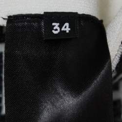 Balmain White/Black Monogram Lurex Knit Mini Skirt S