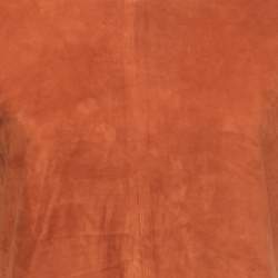 Balmain Brown Suede Short Sleeve Top M