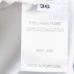 Pre Owned Balmain White Logo Printed Cotton Knit Sleeveless T-Shirt S