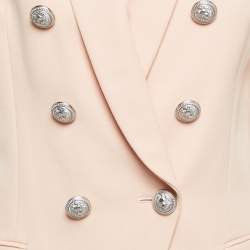 Balmain Light Orange Wool Double Breasted Blazer M