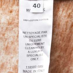 Pre Owned Balmain Brown Wolf Printed Distressed Cotton Tank Top M