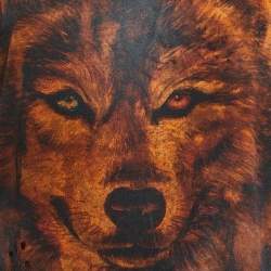 Pre Owned Balmain Brown Wolf Printed Distressed Cotton Tank Top M