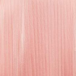 Pre Owned Balmain Pink Knit Fit & Flare High Waist Maxi Skirt S