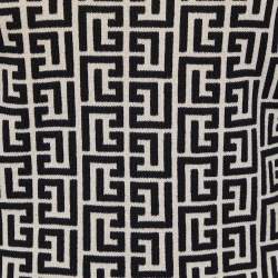Pre Owned Balmain Monochrome Monogram Jacquard Mini Dress M