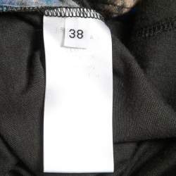 Pre Owned Balmain Dark Green Indian Tribal Print Cotton & Modal Tank Top M