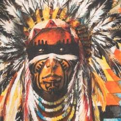 Pre Owned Balmain Dark Green Indian Tribal Print Cotton & Modal Tank Top M