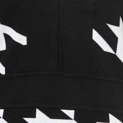Balmain Black Stretch Knit Houndstooth Mini Dress L