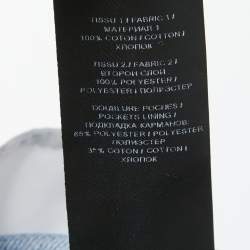 Pre Owned Balmain White Denim Pleated Maxi Skirt S 