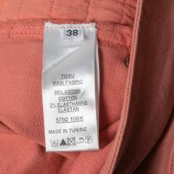 Pre Owned Balmain Pink Denim Buttoned Skinny Jeans M Waist 30"