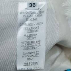 Balmain Beige Cotton Open Front Button Detailed Jacket M
