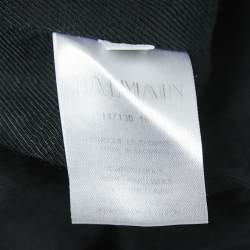 Pre Owned Balmain Navy Blue Wool Double-Breasted Blazer S