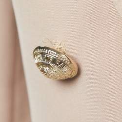 Pre Owned Balmain Beige Wool Double-Breasted Blazer M