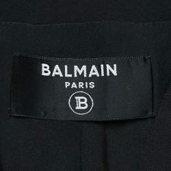 Balmain Black Wool Single-Button Blazer M
