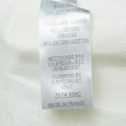 Pre Owned Balmain White Cotton Double Breasted Sleeveless Blazer S