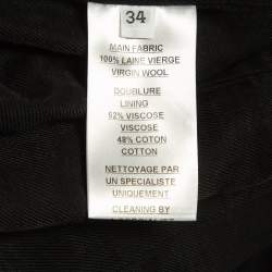 Balmain Black Wool Double Breasted Blazer S