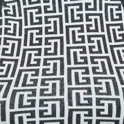 Balmain Monochrome Monogram Jacquard Knit Crop Top S