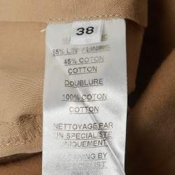 Balmain Beige Linen Blend Cargo Shorts M