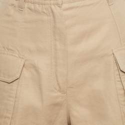 Balmain Beige Linen Blend Cargo Shorts M