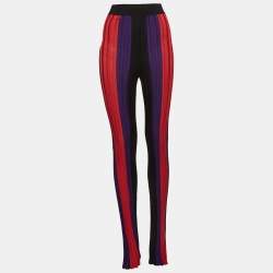 Balmain Multicolor Patterned Knit Elasticated Waist Pants S