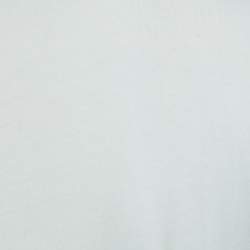 Balmain White Logo Print Distressed Cotton Button Detailed Tank Top M
