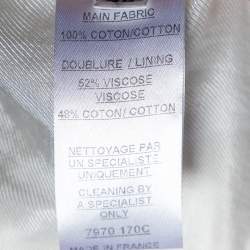 Pre Owned Balmain Burnt Orange Textured Cotton Blazer L