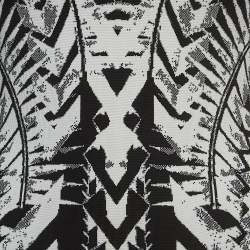 Pre Owned Balmain Black/White Jacquard Knit Mini Bodycon Dress M